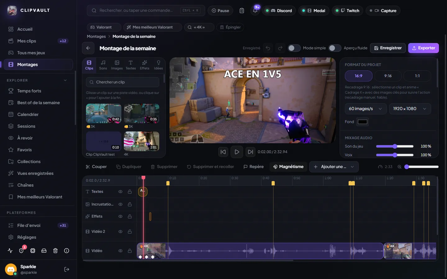 Montage avancé multipiste