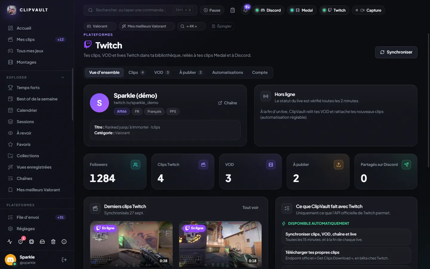 Espace Twitch